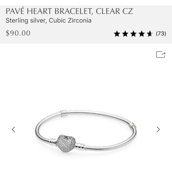 Pandora Heart Pave Bracelet!❤️. - Picture 1 of 6